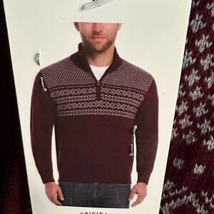 Weatherproof Men's Burgundy Zip-Up Sweater XL